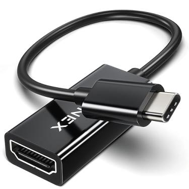 Imagem de FOINNEX Adaptador USB C para HDMI, conector 4K@60Hz Tipo-C para HDMI, USB 3.1 Tipo C (Thunderbolt 3/4) Conversor HDMI fêmea compatível com MacBook Pro/Air, iPad Pro/Air, XPS, Surface, Galaxy S8-S23