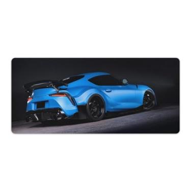 Imagem de FoRes Blue Static JDM Car Sup Classic Cool Large Gaming Mouse Pads Base de Borracha Antiderrapante Tapete de Mesa Laptop Acessórios de Computador Suprimentos Bloco de Escrita para Escritório Casa 40 x