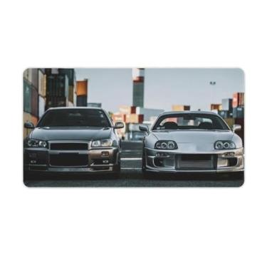 Imagem de FoRes JDM Tapete de mouse grande para jogos Jdm Cr R34 Sup Container Tapete de mesa base de borracha antiderrapante acessórios de computador laptop suprimentos bloco de escrita para escritório casa 40