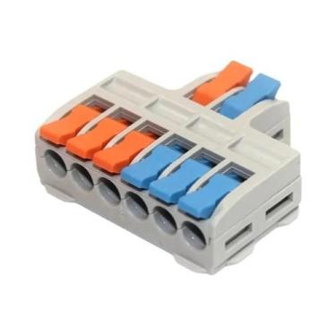 Imagem de Conector Rápido Universal Compacto 5 10pcs Bloco Terminal Elétrico De 