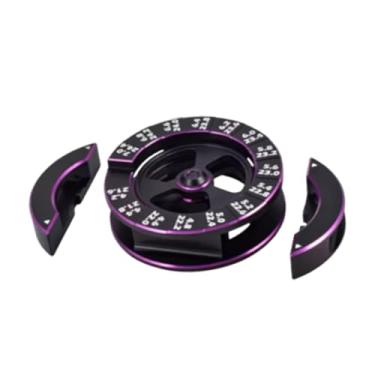 Imagem de Fiocias Conjunto de 3 Peças de Réguas de Ajuste de Eixo para Carros RC, Medidor de Altura Preciso em Metal, Ideal para Entusiastas de Carros de Rádio Controle, Preto Roxo