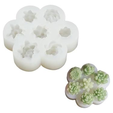 Imagem de UR URLIFEHALL 1 molde de vela de planta suculenta 3D cacuts silicone molde de gesso para aromaterapia sabão velas casa mesa artesanato decorativo