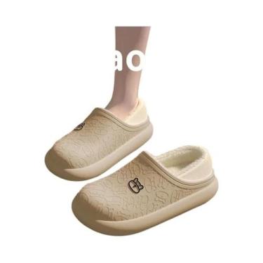 Imagem de Chinelos De Algodão Impermeáveis Para Casais Outono Inverno Antiderrap