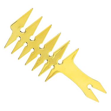 Imagem de Cosiki Pente de Cabelo de Dente Largo Masculino, Pente de Estilo de Cabelo de Dupla Face para Combater Nós, de Leve e Portátil para Cuidados Com o Masculino (Ouro)