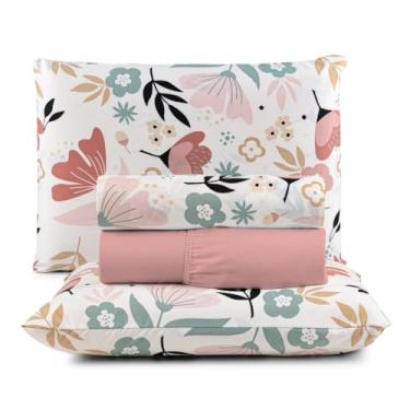 Imagem de Jogo de Cama Casal 4 Peças Micropercal 200 Fios Toque Aveludado com Elástico e Fronhas(FLORAVITTA,Casal)