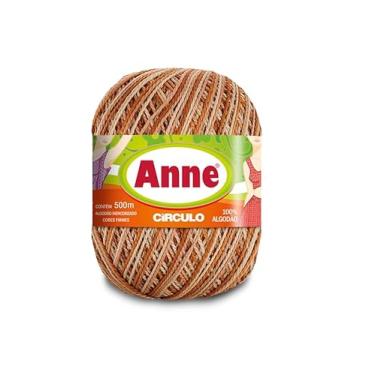 Imagem de Fio Anne 500m Círculo Original Linha Para Crochê Tricô Bordado Mercerizado Novelo Premium (9435# - DESERTO)