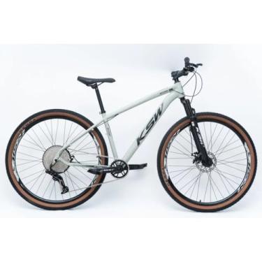 Imagem de Bicicleta Aro 29 KSW MTB 12 Vel Quadro em Alumínio Freio a Disco Câmbio de Alta Precisão (Cinza, 19)