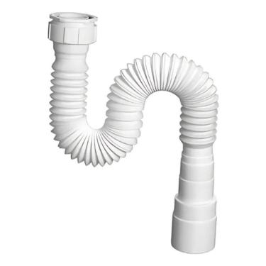 Imagem de 2X Sifão Sanfonado Flexivel Branco Pia Banheiro Cozinha