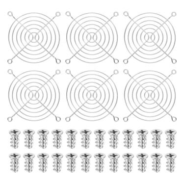 Imagem de PATIKIL Grelha de dedo de 90 mm, 6 peças de capa de proteção de grade de ventilação de metal com parafusos para oficina industrial, computador, geladeiras domésticas, ar condicionado, prata