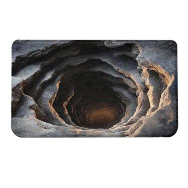 Imagem de Tapete 3D que parece um buraco, tapete antiderrapante de ilusão óptica sem fundo, armadilha 3D tapetes de ilusão visual óptica tapete de chão para sala de estar, banheiro