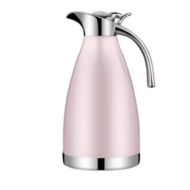 Imagem de Cafeteira de aço inoxidável 304 com isolamento a vácuo para uso doméstico de grande capacidade 2L (rosa)