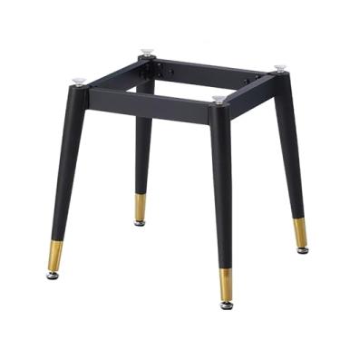 Imagem de ZDJZMGZ Pernas de mesa, moldura de mesa, base de pernas de mesa de ferro de metal preto, pernas de jantar de mesa de café, com pés ajustáveis e parafusos de montagem, para mármore, vidro, topo de
