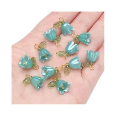 Imagem de Contas De Flor De Lírio Do Vale Em Acrílico Colorido 11x14mm 2-10 Peça