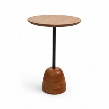 Imagem de Mesa Lateral Aura em Madeira com Tampo Redondo - Maiart