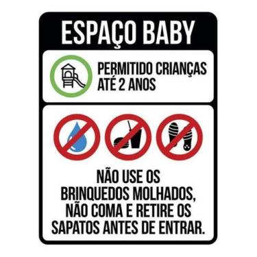 Imagem de Placa Sinalização - Espaço Baby Regras De Uso 27X35 - Sinalizo