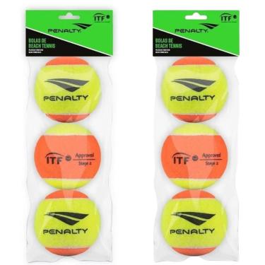 Imagem de Kit 06 Bolas De Beach Tênnis Penalty XXII Pack 6 Unidades-Masculino