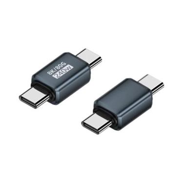 Imagem de Adaptador USB C Em Forma De U 8K@60Hz 80Gbps 180 Graus Fêmea Para Mach