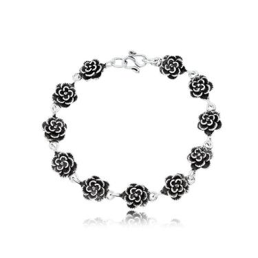 Imagem de Pulseira Rosas Prata De Bali 925