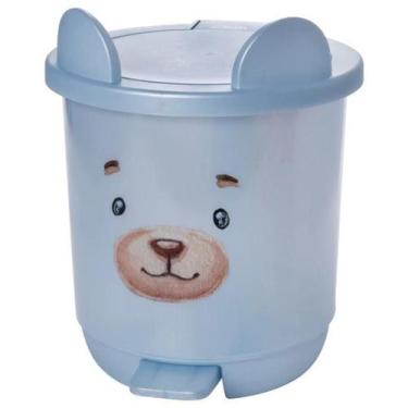 Imagem de Lixeira Plasutil Decora Pedal Urso - Ideal para Organizar e Decorar