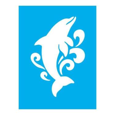 Imagem de Stencil Tamako Golfinho - 15X20Cm - Ref 8679