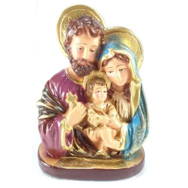 Imagem de Imagem Busto Sagrada Família 15 Cm Gesso