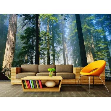 Imagem de Papel de Parede Floresta Autocolante 1m x 1m PVC Lisa