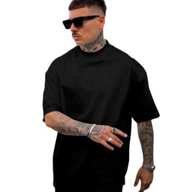Imagem de Camiseta Oversized Masculina Streetwear Algodão Moda Urbana - Própria,