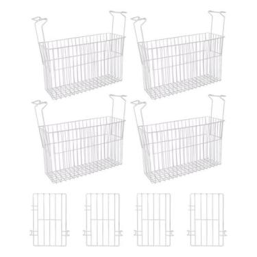 Imagem de 4 Cestos Organizador Freezer Nf Hf Metalfrio + 4 Separadores