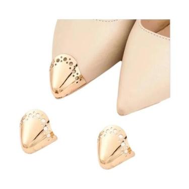 Imagem de Protetores De Bico Metálicos De Luxo Para Sapatos Femininos De Salto A