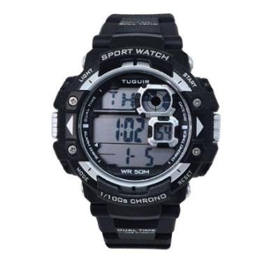 Imagem de Relógio Masculino Tuguir Digital TG30459 Preto e Prata-Masculino
