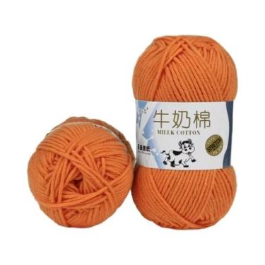 Imagem de 100g 2 Peças De Fio De Algodão Leite Para Crochê E Tricô Para Suéter, 