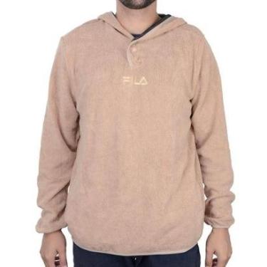Imagem de Blusa Masculina Fila com Capuz Soft Street Areia - F11HT-Masculino