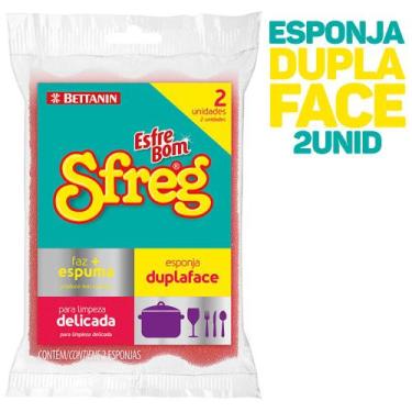 Imagem de Esponja Lava Louças Sfreg Dupla Face Pct Com 2 Unid. Versátil Limpeza 