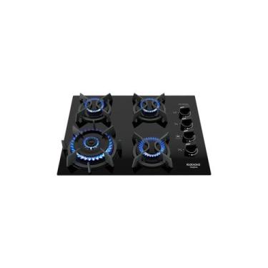 Imagem de Cooktop 4 Bocas Mesa de Vidro e Tripla Chama Itaplus - Itatiaia, Preto
