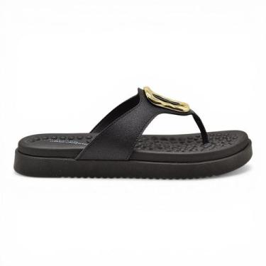 Imagem de Chinelo Modare Ultra Conforto Feminino Ortopedico Massageador -, Preto