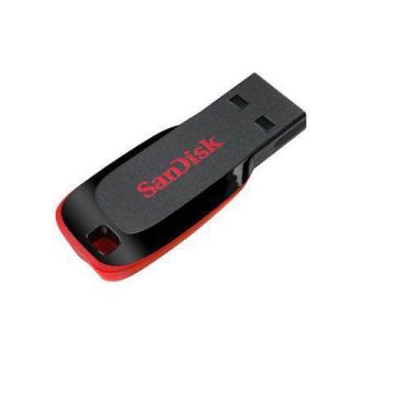 Imagem de Pen Drive 16GB Sandisk Cruzer Blade Preto USB 2.0 FLASH Drive (SDCZ50-