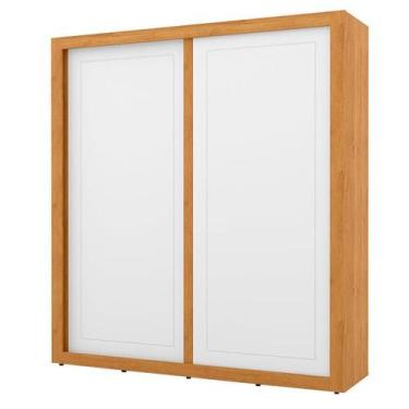 Imagem de Guarda Roupa Tutto New 2 Portas de Correr Freijó Branco Soft - Matic -