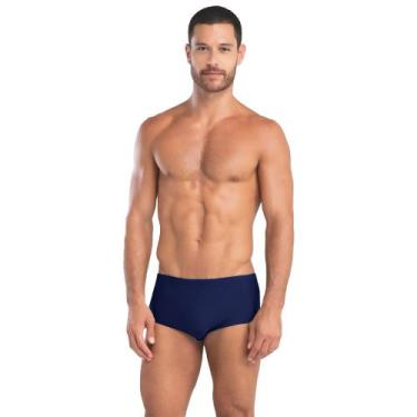 Imagem de Sunga Sungão Slip Básico Mash Lisa Modelo Adulto Moda Praia, Marinho, 
