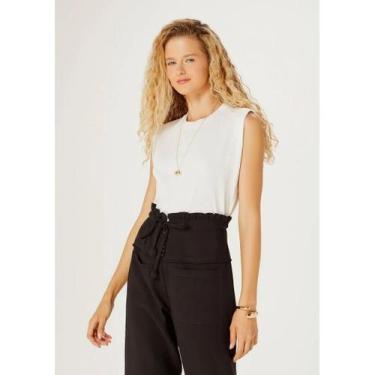 Imagem de Regata Básica Feminina Muscle Tee Tamanho G Off White - HERING