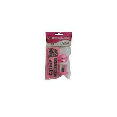 Imagem de Brinquedo para gato cat nip rosa e bolas petlike