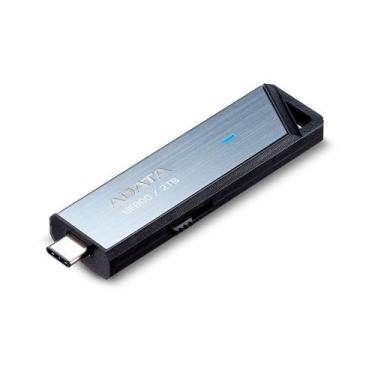 Imagem de Pen Drive 2TB ADATA Elite UE800, USB 3.2, Retrátil, Cinza - AELI-UE800