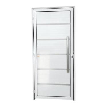 Imagem de Porta de Alumínio Lambri 210x90cm com Puxador Premium Super Brimak Abe