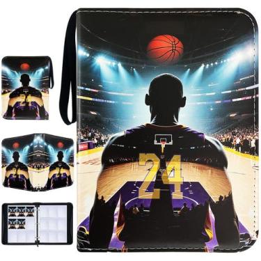 Imagem de Álbum para cartas de basquete Rmannke com 50 folhas de 9 bolsos