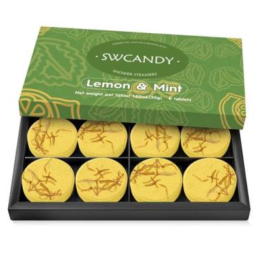 Imagem de Bombas de Banho SWCANDY Limão e Menta 8 Unidades Aromaterapia