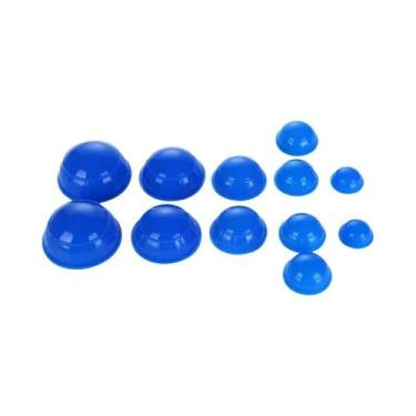 Imagem de Conjunto De 12 Copos De Massagem De Silicone Para Terapia a Vácuo, Mas