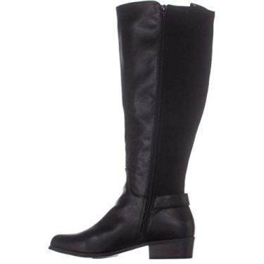 Imagem de Alfani Botas femininas Kallumm Almond Toe cano alto, preta, tamanho 37, Preto, 7