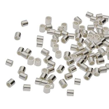 Imagem de The Beadsmith Bead Elements Tube Crimp Beads, 2 x 2mm, 100 per Glass Vial, Box of 10 Vials, Silver Color, Uniform Cylindrical Shape, Designed to Secure The Ends of Jewelry Stringing Wires and Cables
