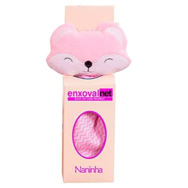 Imagem de Naninha Menina Menino Com Bichinho De Pelúcia Porta Chupeta Raposas (Raposa Rosa)