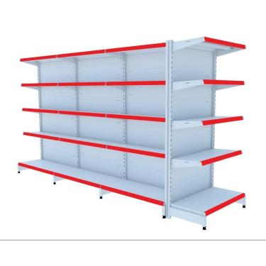 Imagem de Gondola Centro 170 Amapa Flex Kit 3 Metros 1 Ponta Branco PE