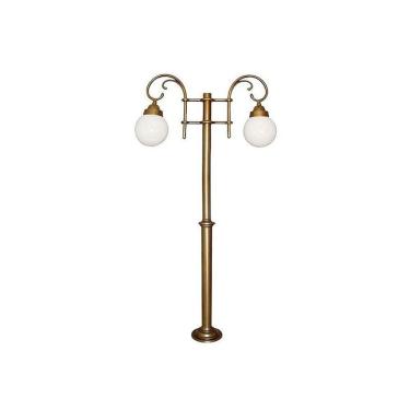 Imagem de Poste Colonial Miami para Jardim de Alumínio 02 Globos 2,86m